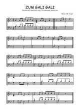 Téléchargez l'arrangement pour piano de la partition de Traditionnel-Zum-Gali-Gali en PDF